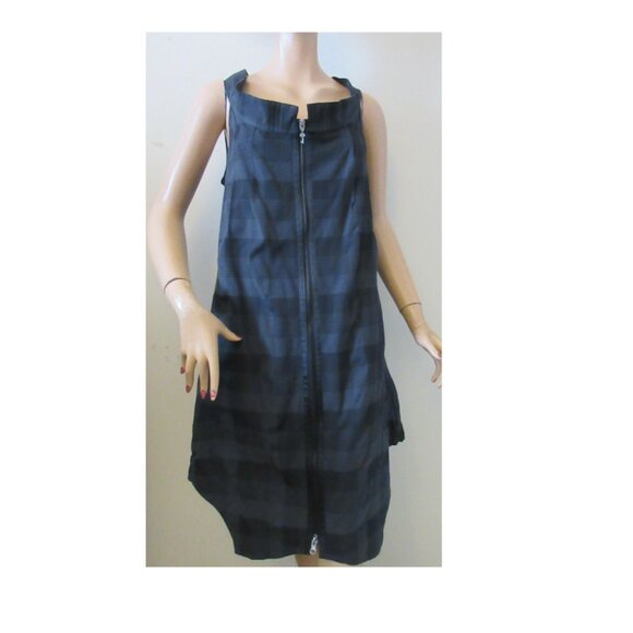 French Designer Akela Key Tunic Dress Front Zipper~Pockets~Women's Size 42 US 10 - Picture 1 of 2